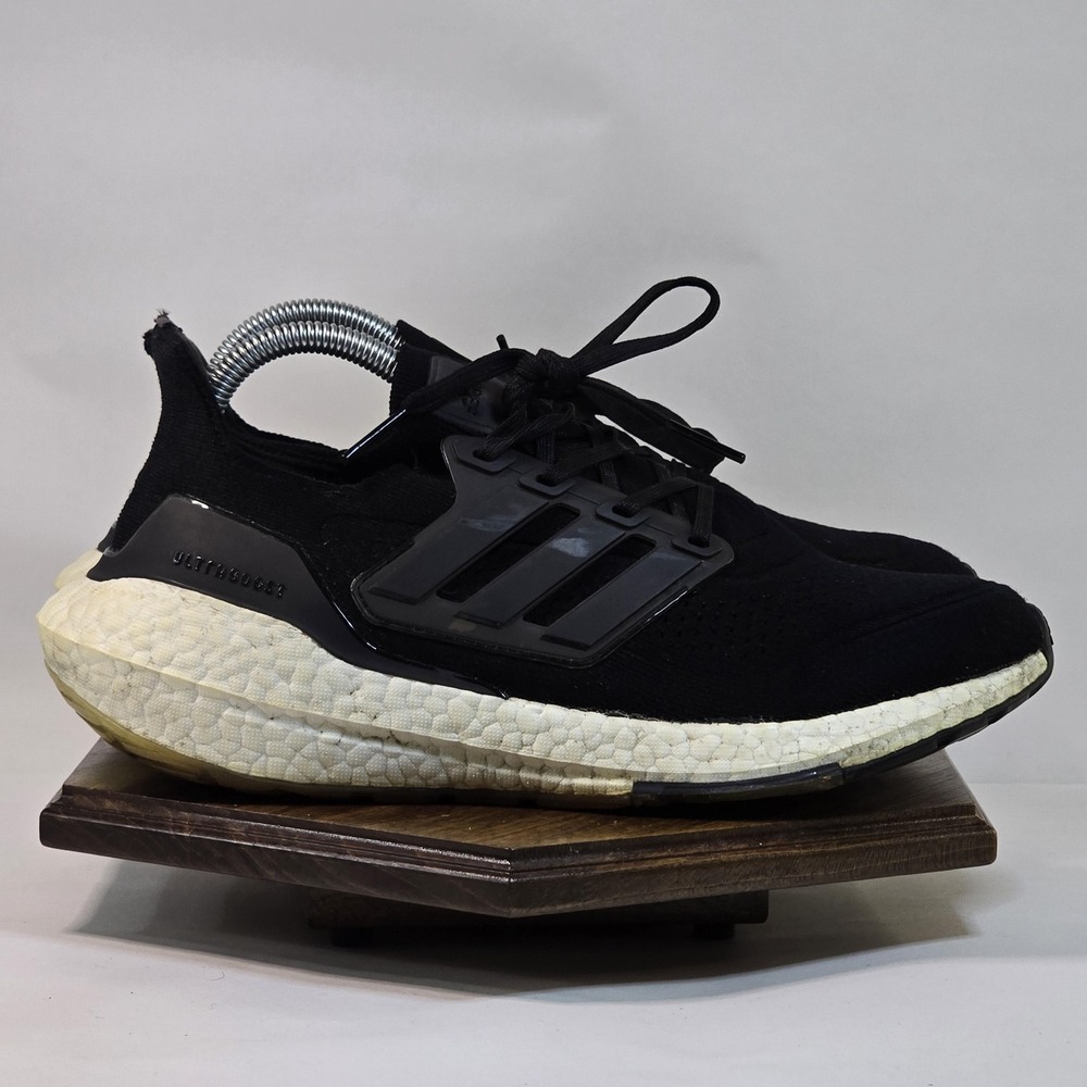 Adidas Ultraboost 21 Shoes Womens Size 8.5 Black Running Continental FY0402